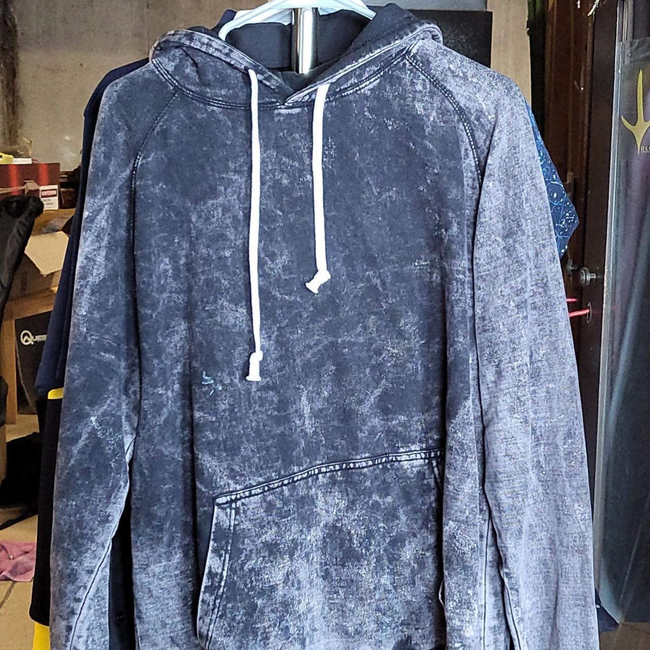 acid washed hoodie alt alternative e girl e... - Depop