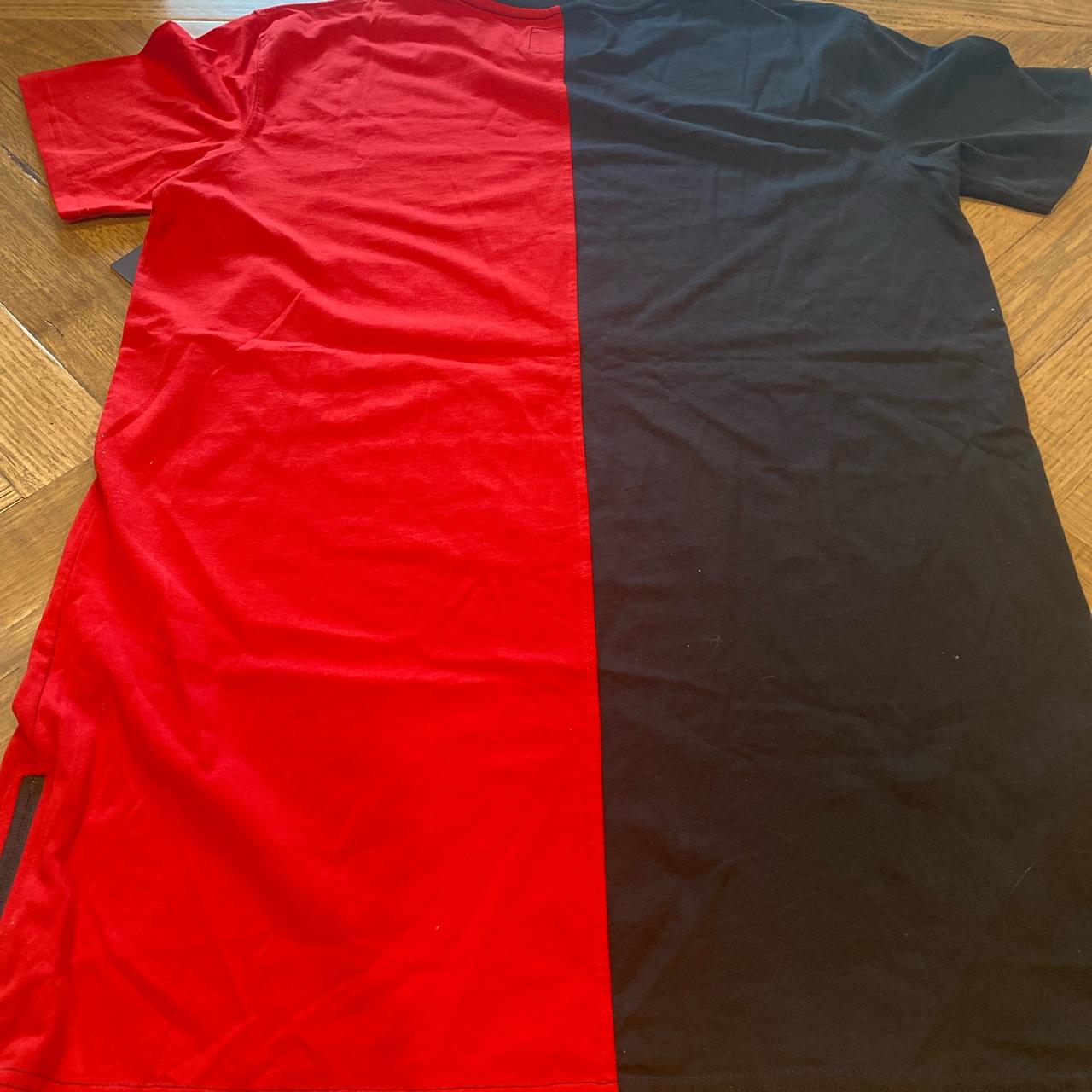 Carre T Shirt Half Black Half Red Never Worn With Depop
