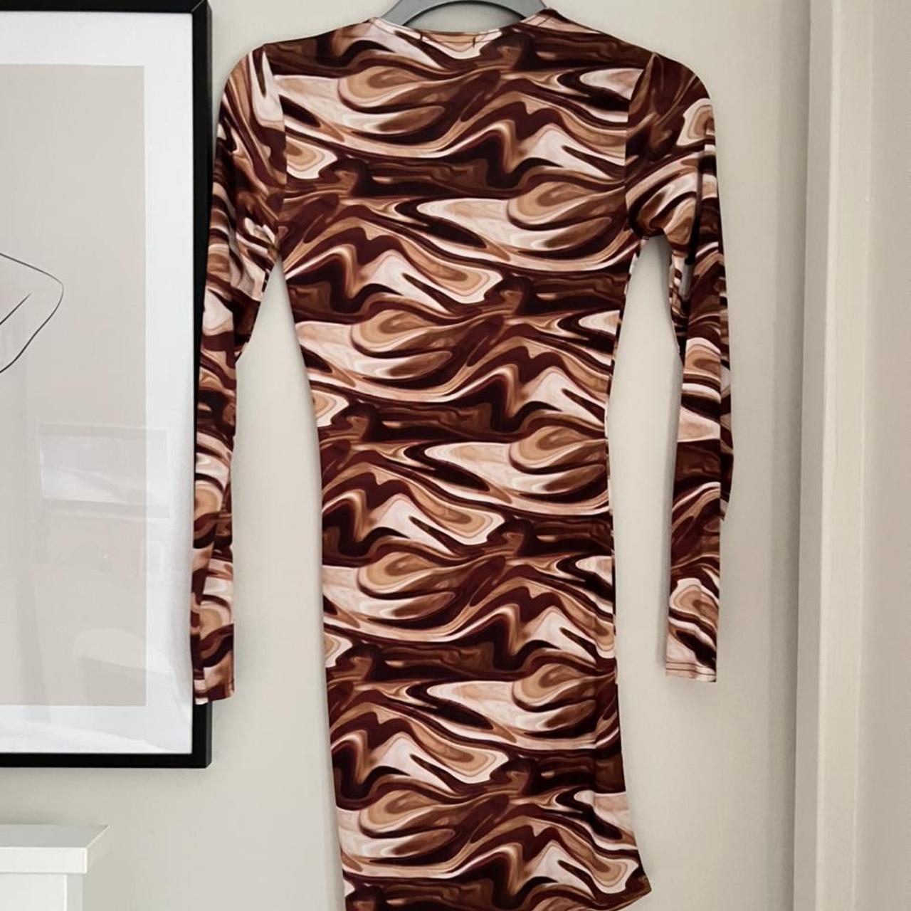 plt brown cut out dress