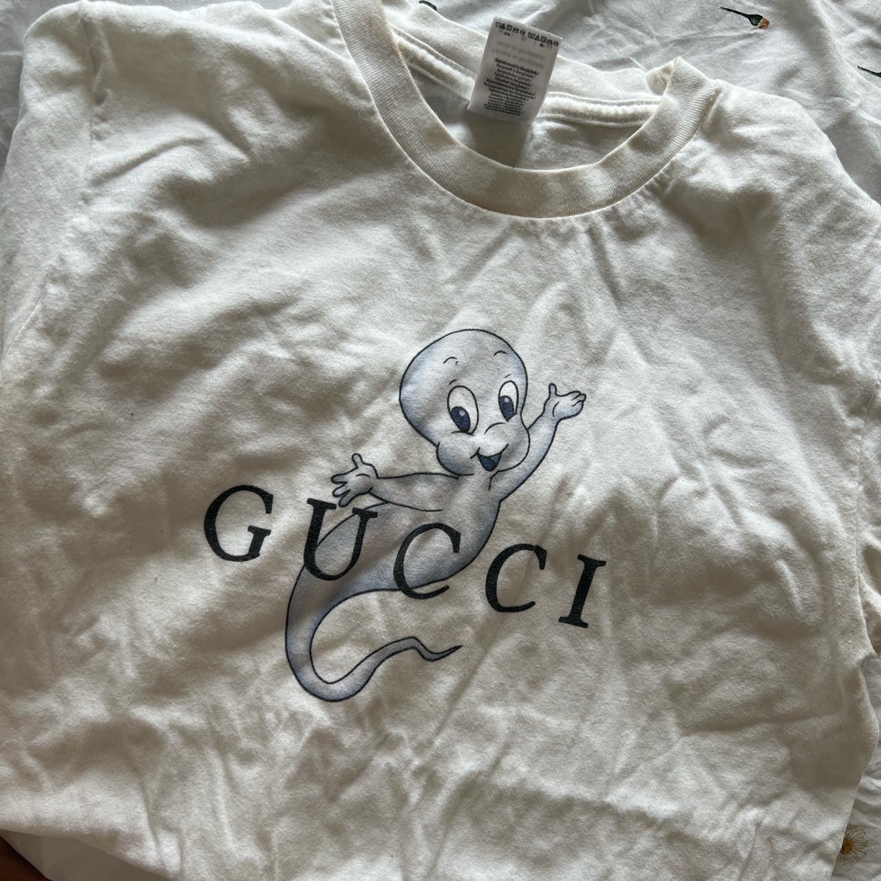 Cute casper ghost gucci print tshirt not genuine