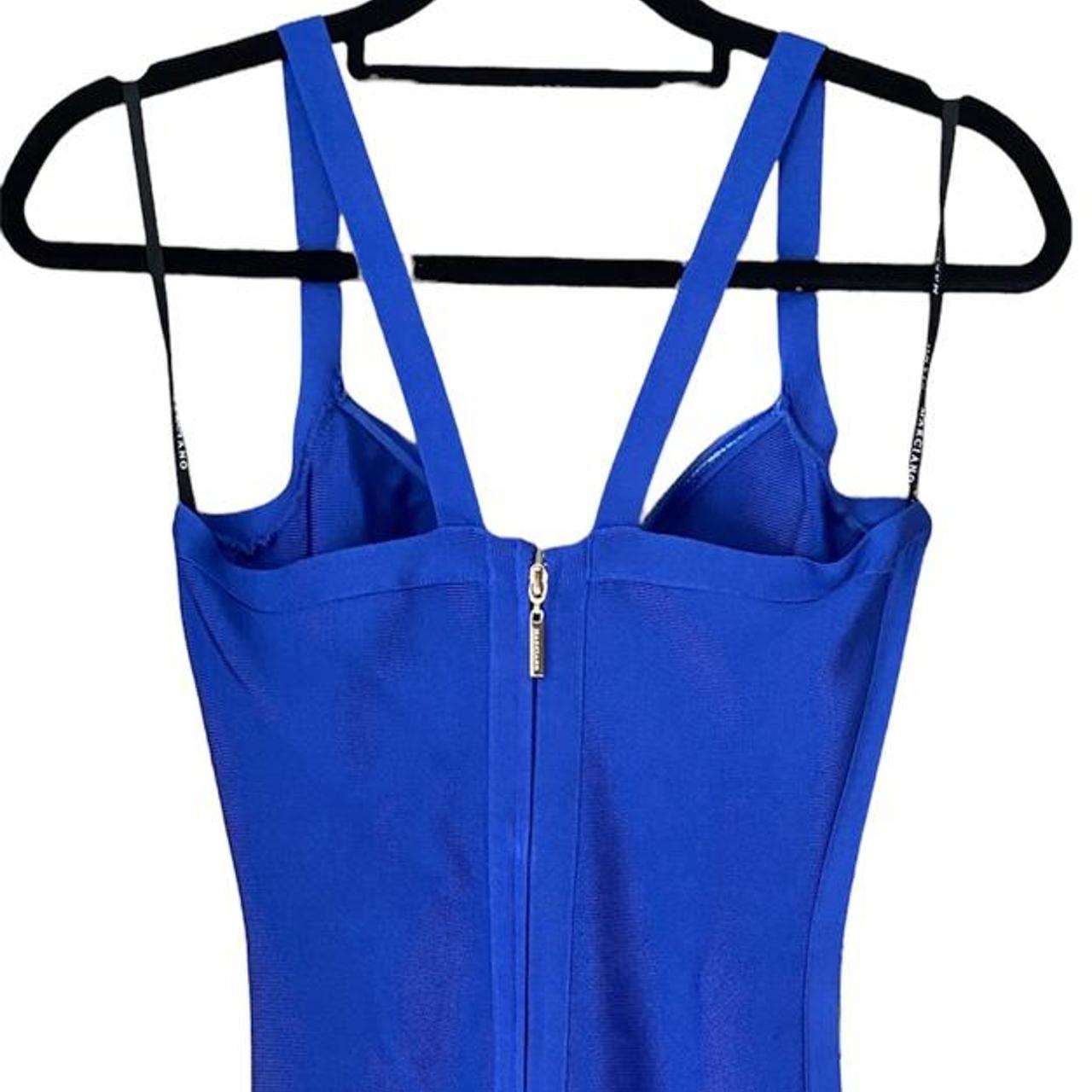 Guess Marciano blue plunge dress. Worn once. Figure... Depop