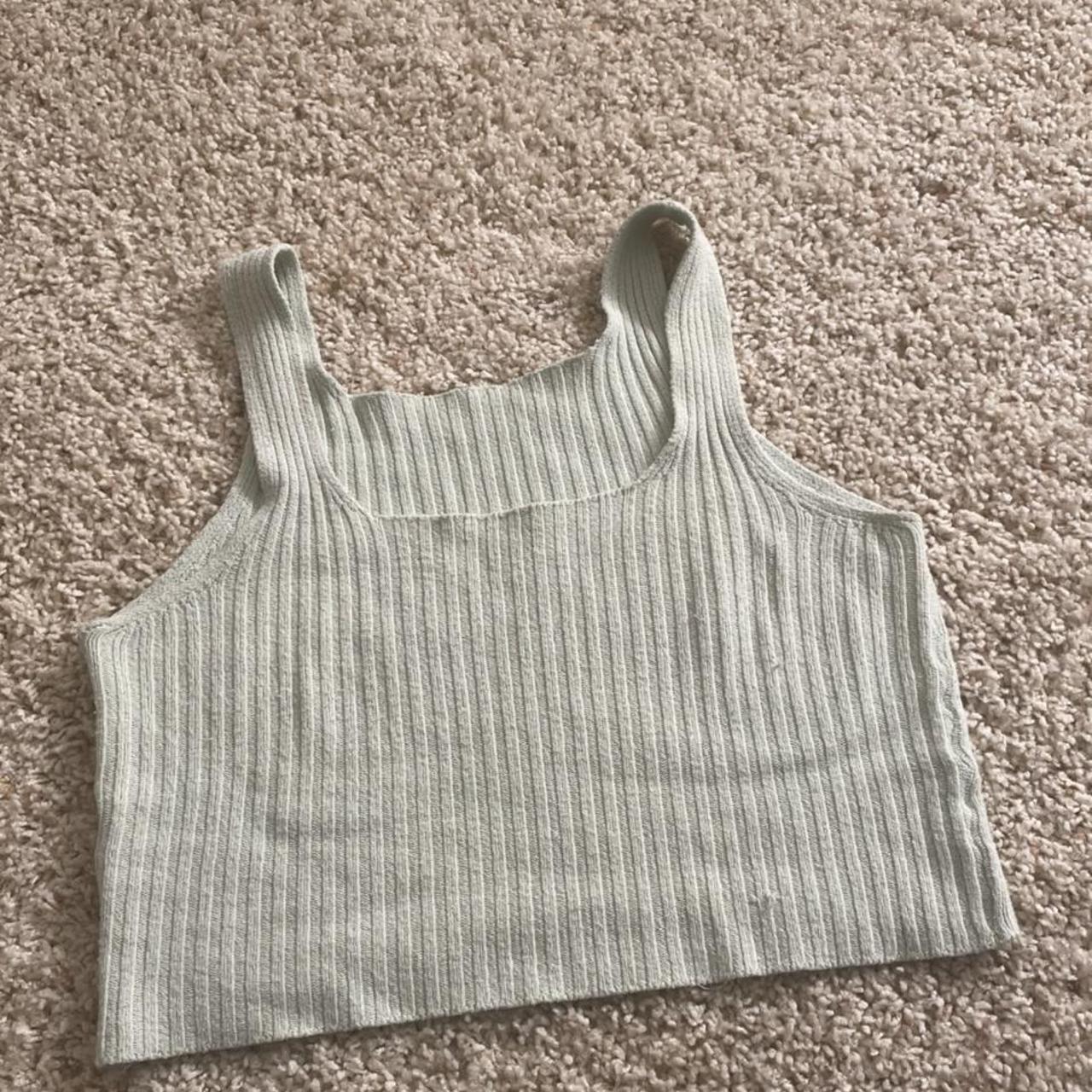 Brandy Melville white knit Rina tank vest top
