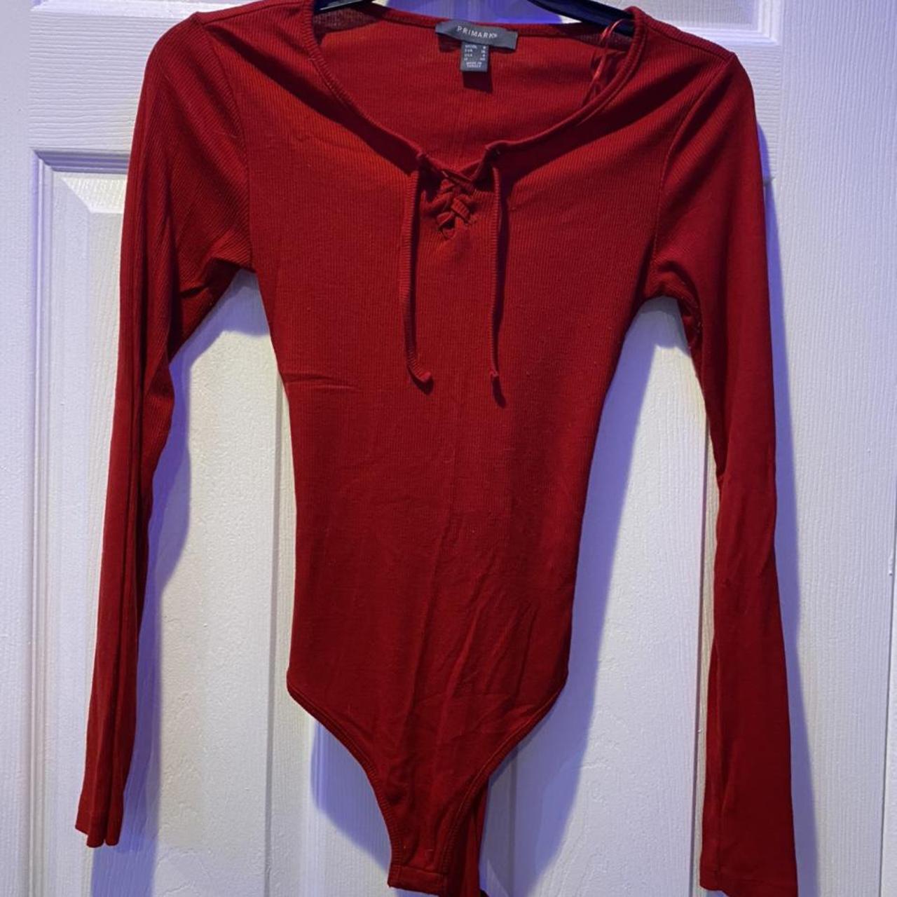 Primark Women's Red Bodysuit | Depop