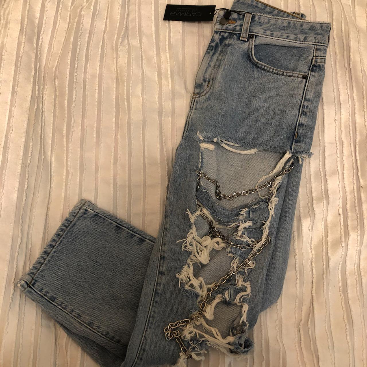 Carmar Ripped Jeans from LF with jean chain that is - Depop