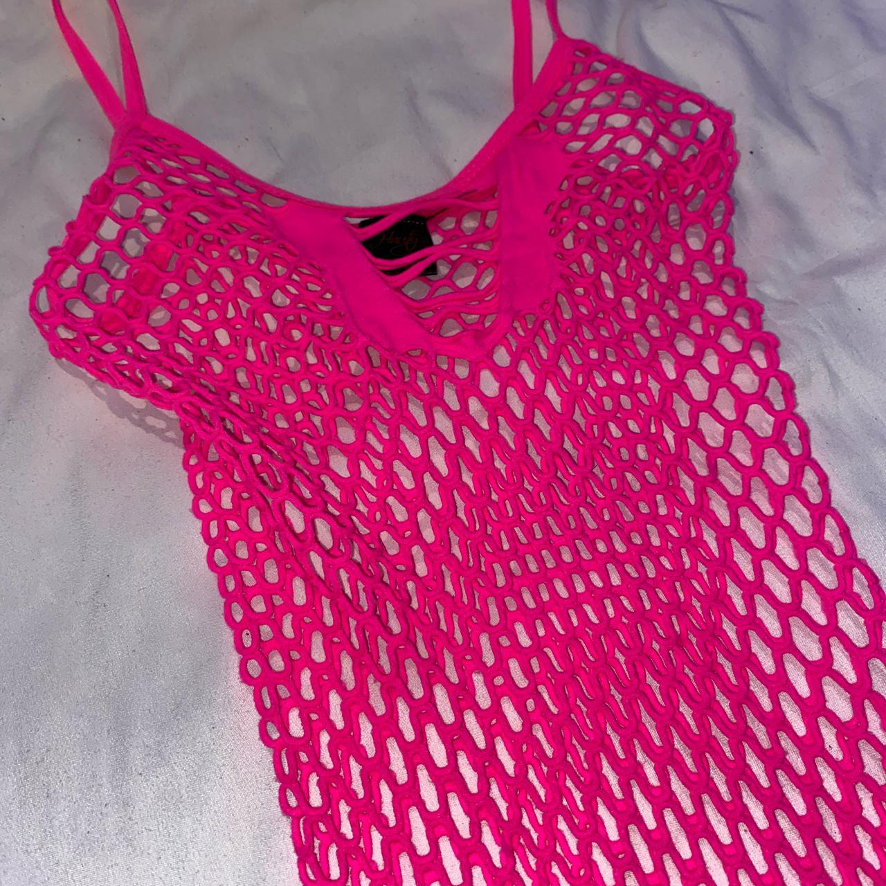 Product Image 2 - Dollskill hot pink fishnet dress,