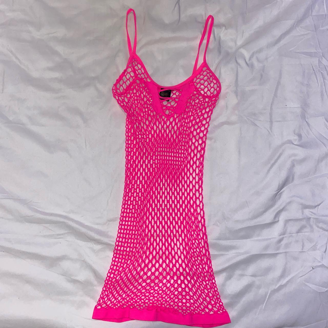 Product Image 1 - Dollskill hot pink fishnet dress,
