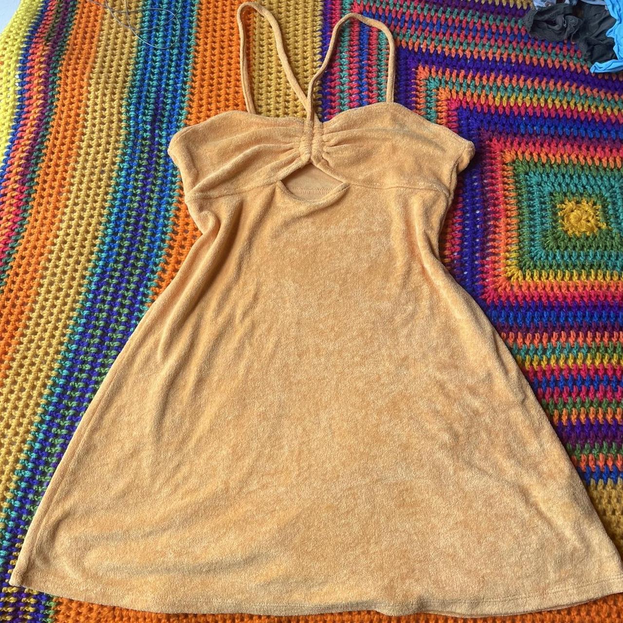 🧡TERRY CLOTH HALTER DRESS🧡 Terry cloth mini dress... Depop