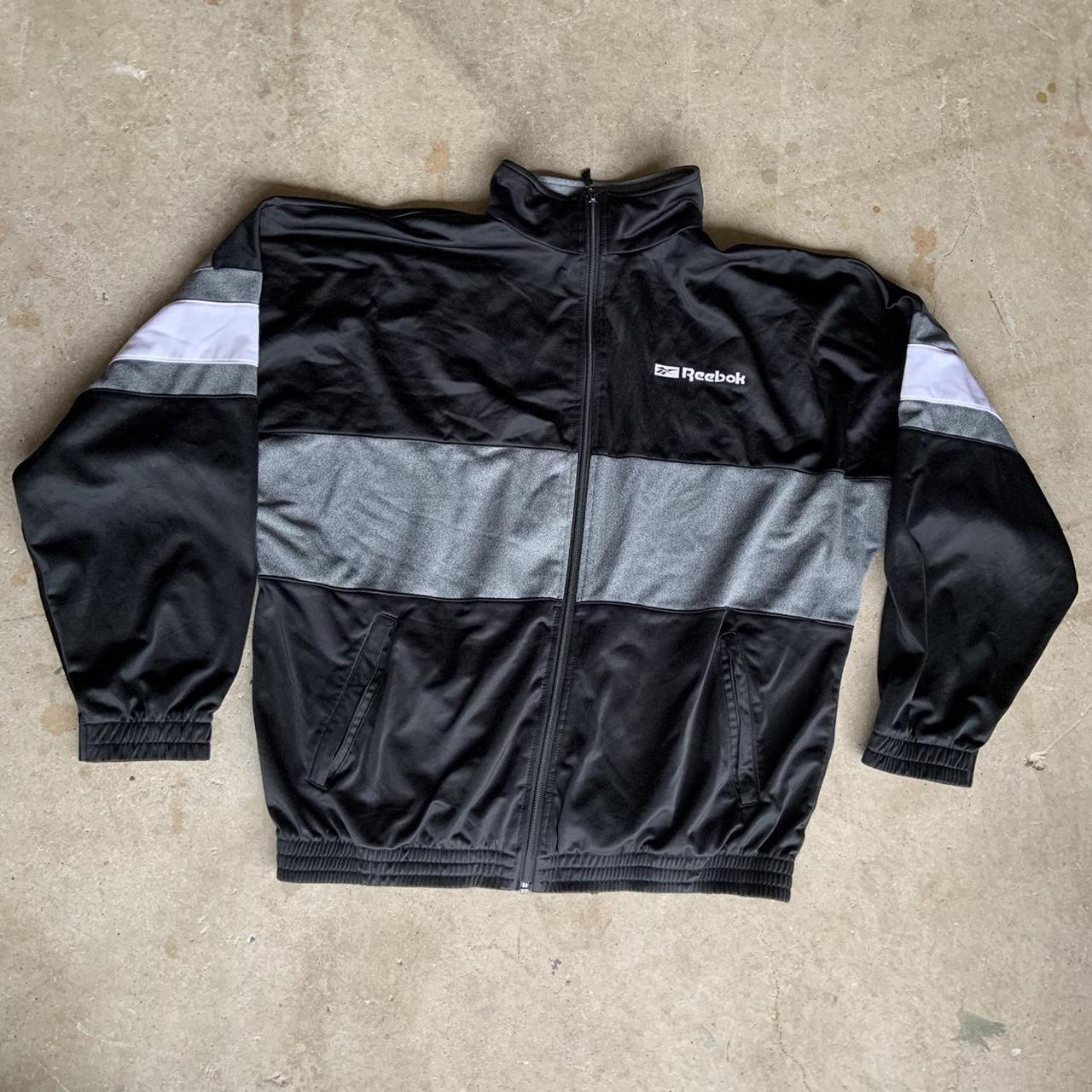 Reebok Men's Black And Grey Jacket 