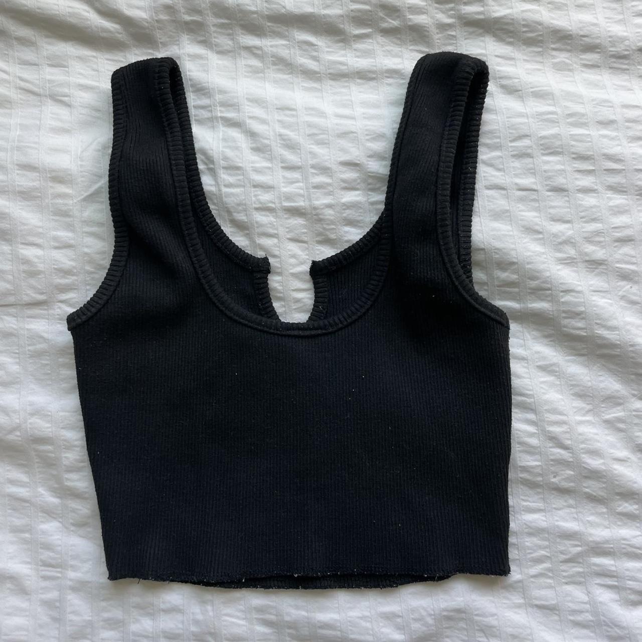 Thick stretchy crop top. A perfect basic for your... - Depop