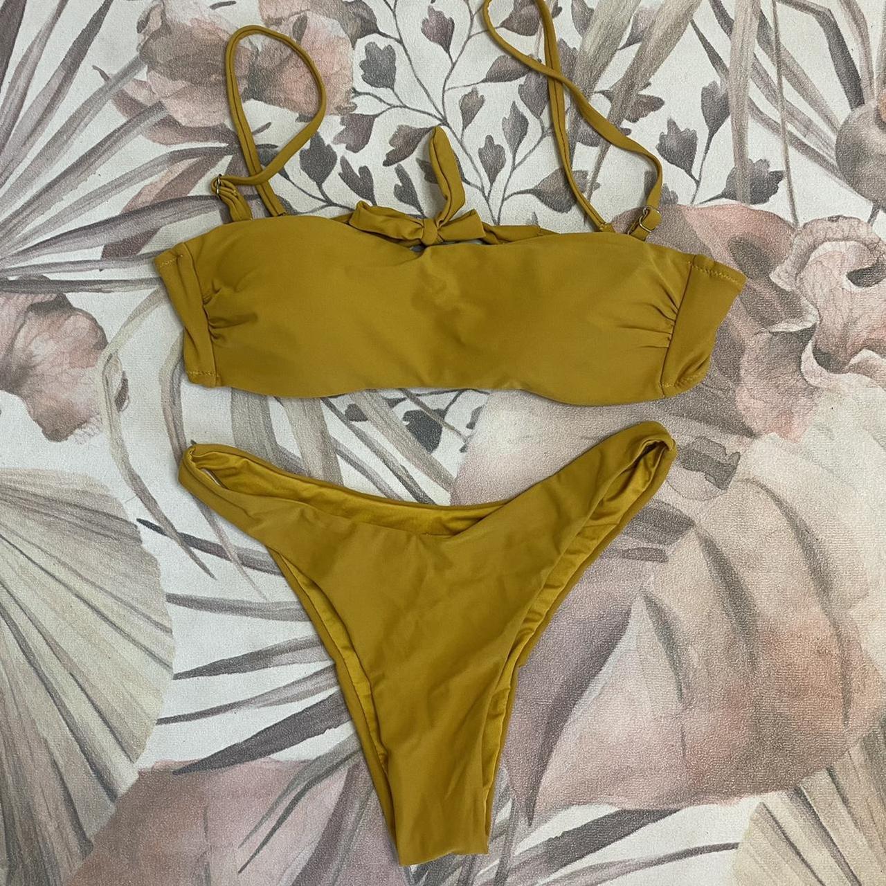 Fashion Nova Womens Yellow Bikinis And Tankini Sets Depop 