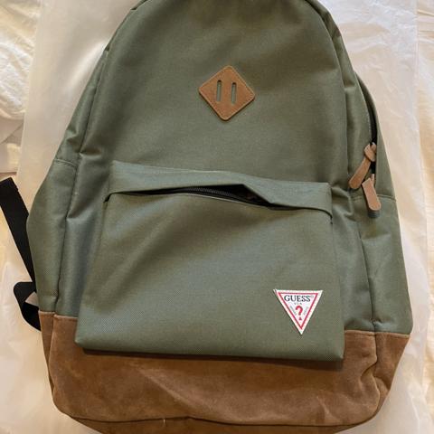 guess olive green backpack