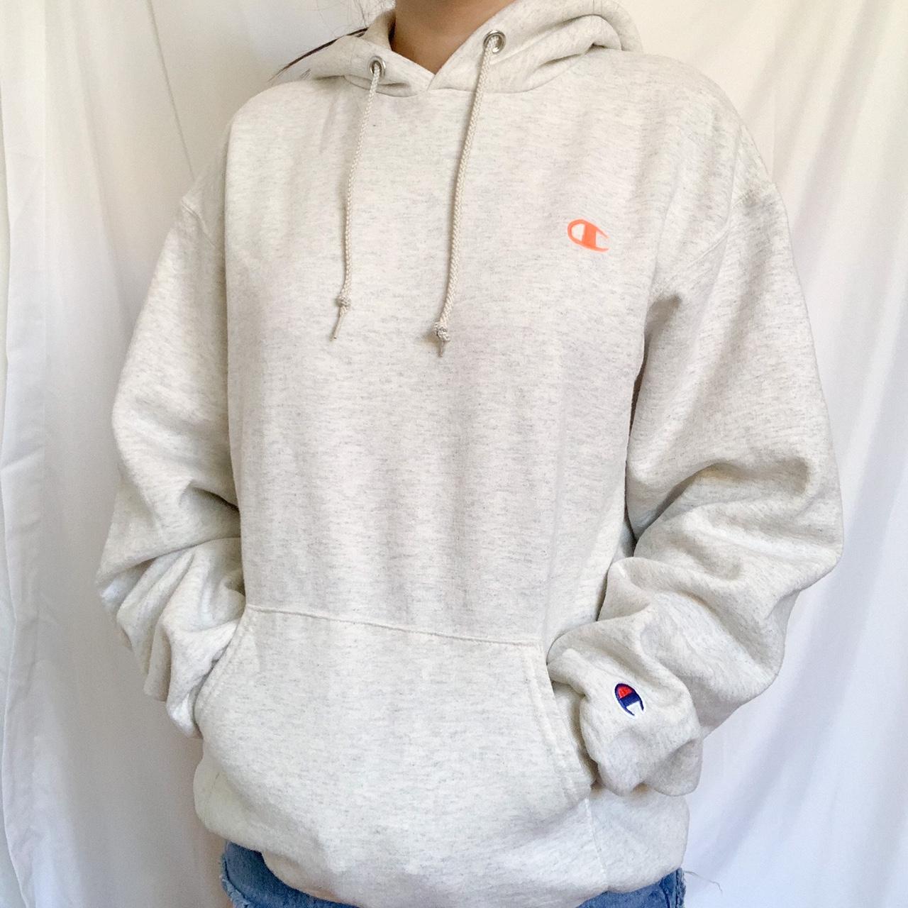 Champion hoodie shop white orange