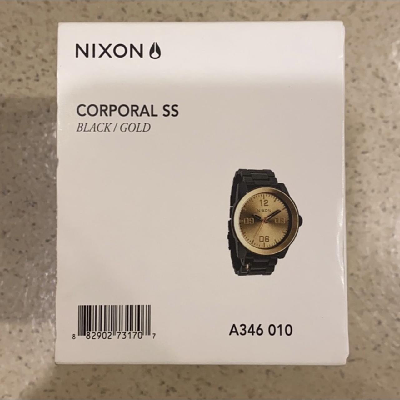 Nixon corporal SS black and gold watch. Bought brand. Depop