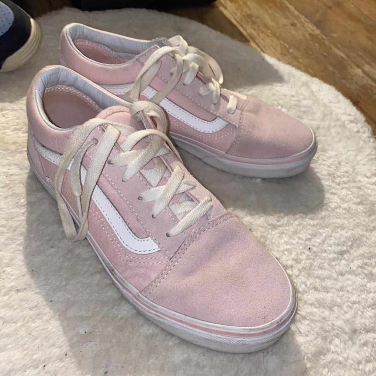 suede baby pink vans