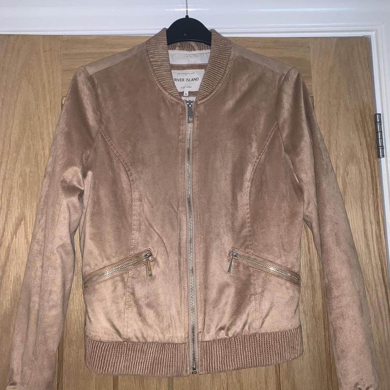 river island suede bomber jacket