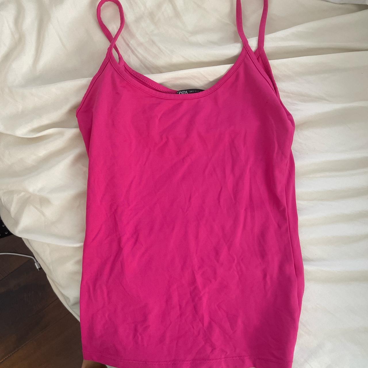 Hot pink tank top from zara Perfect... - Depop