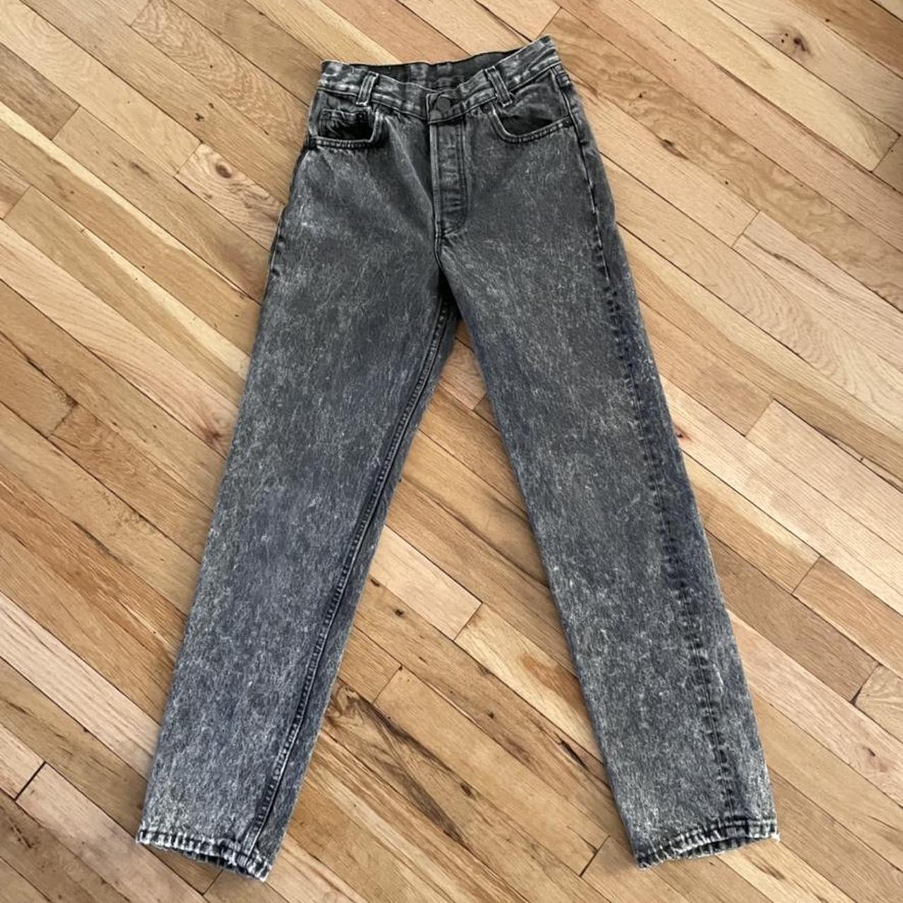 🖤 Vintage Levi's 701 Black Acid Wash Jeans... - Depop