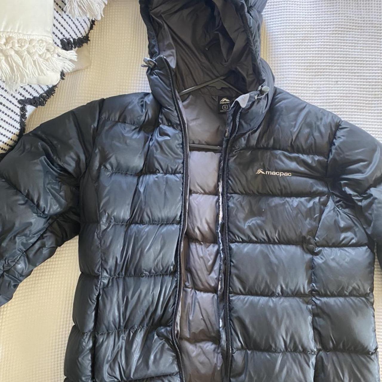 Macpac puffer with hood. Has ripped inner from zip... - Depop