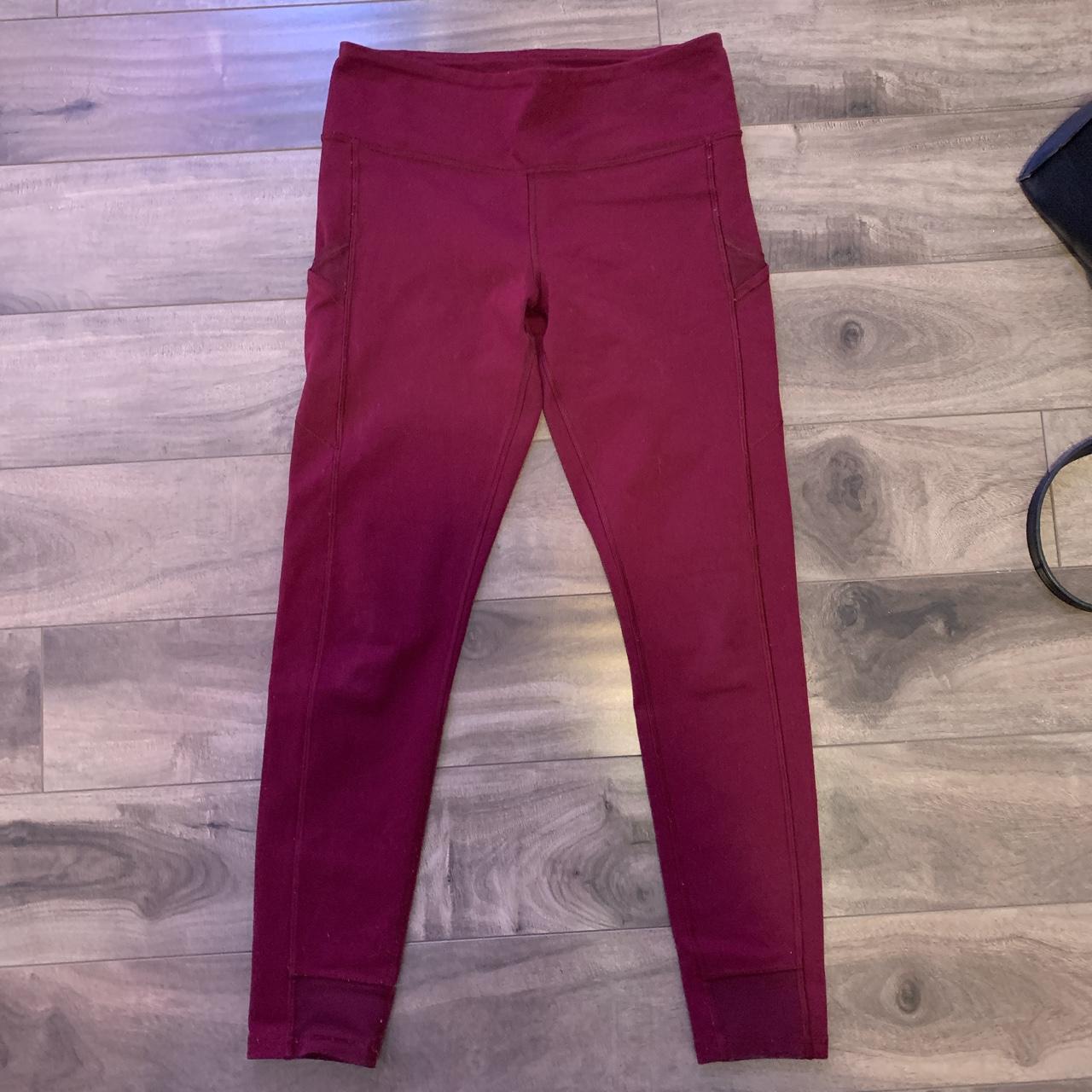 ivivva (lululemon) burgundy leggings! they have - Depop