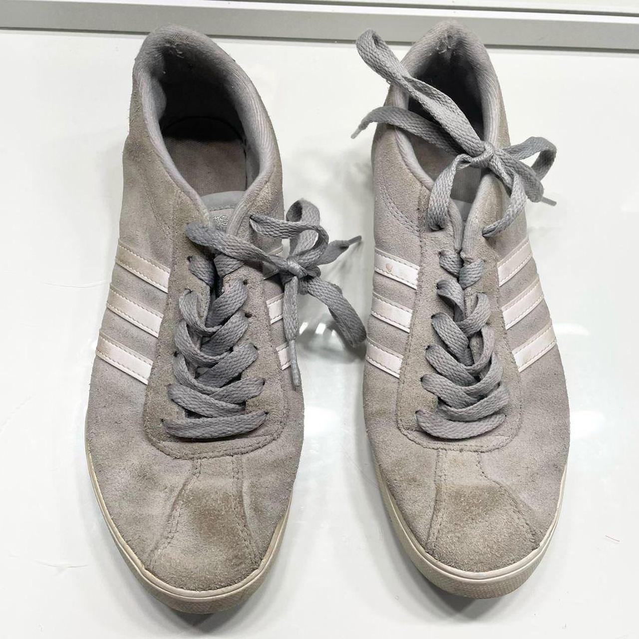 Adidas Womens Neo Courtset Grey White Suede Walking