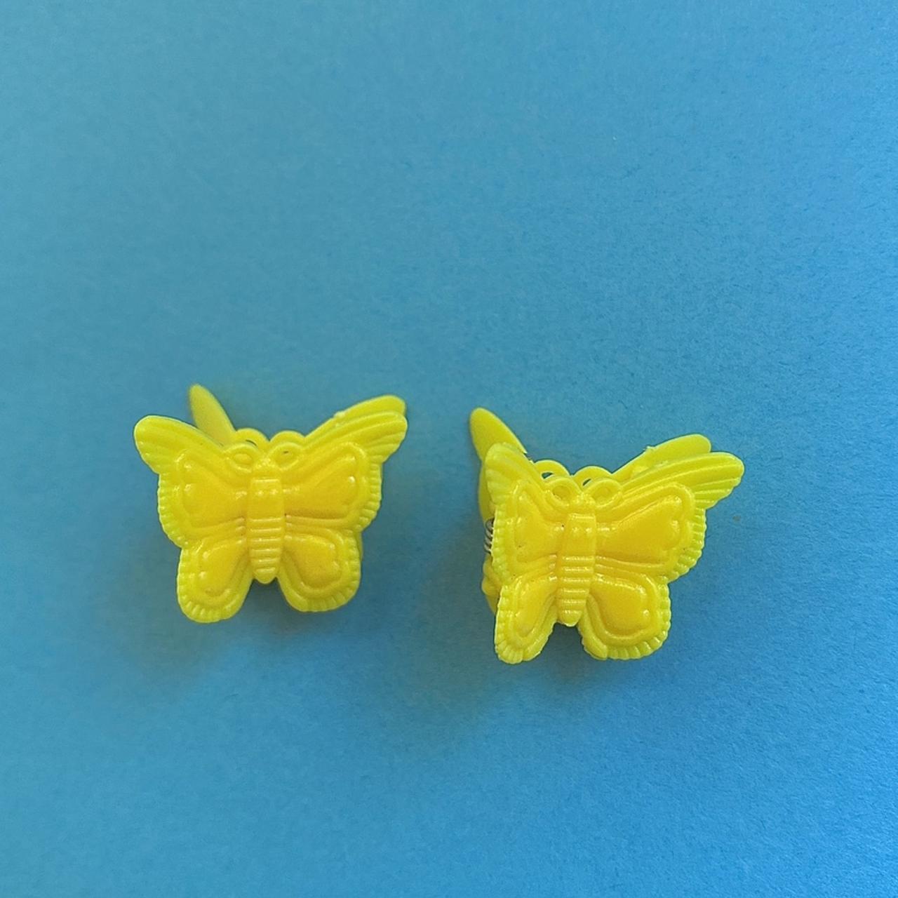 cutest yellow butterfly clips perfect for raves,... Depop