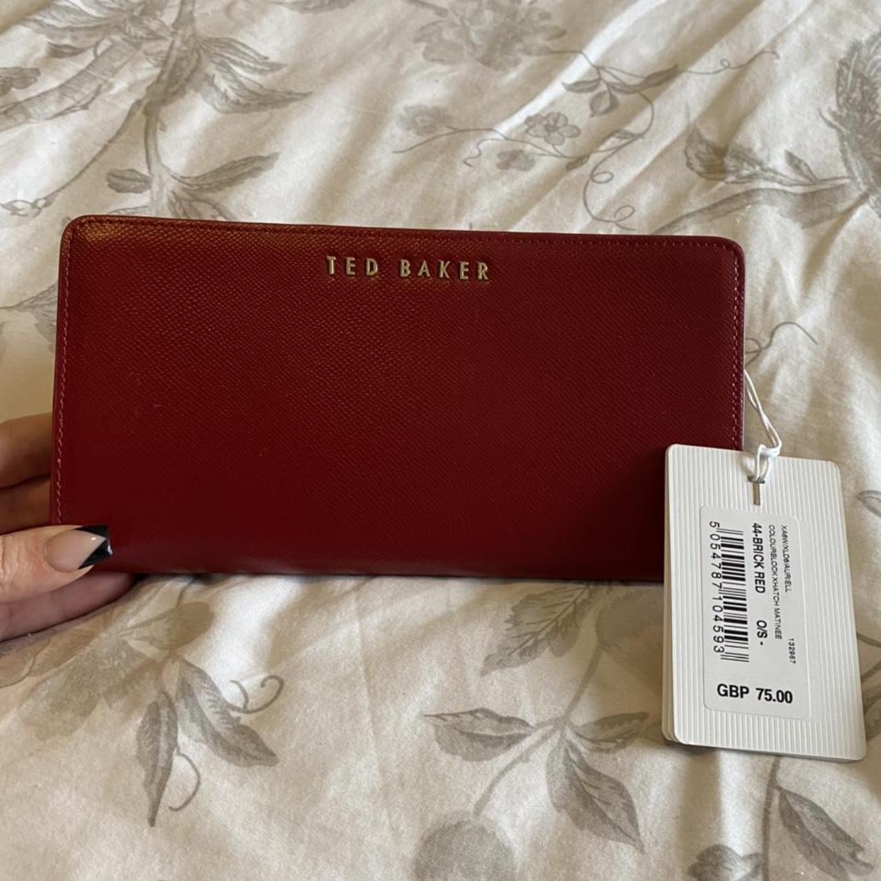 Ted Baker “Tilda” Heart Appliqué Red Leather Large Zip Around Purse/Wallet  | eBay