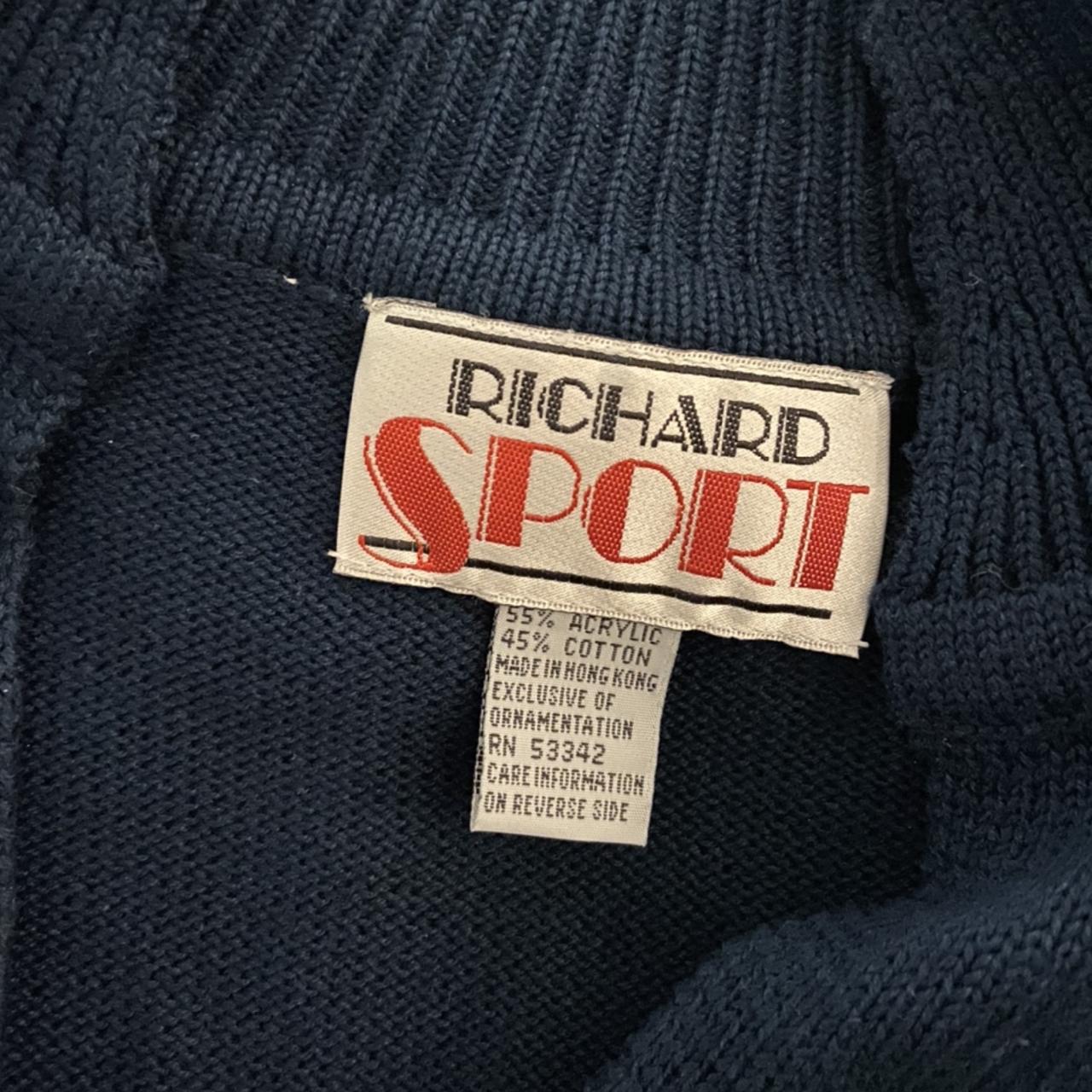 Vintage 1970s Richard Sport Knit Top. V-Neck with a... - Depop