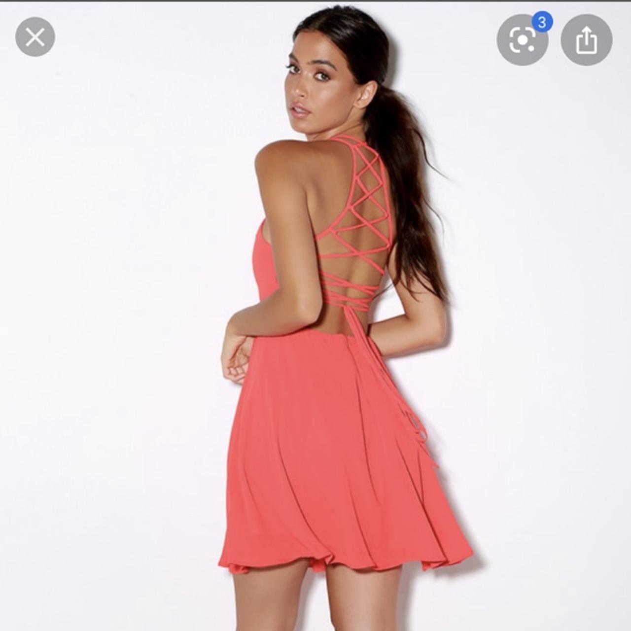 lulus coral dress