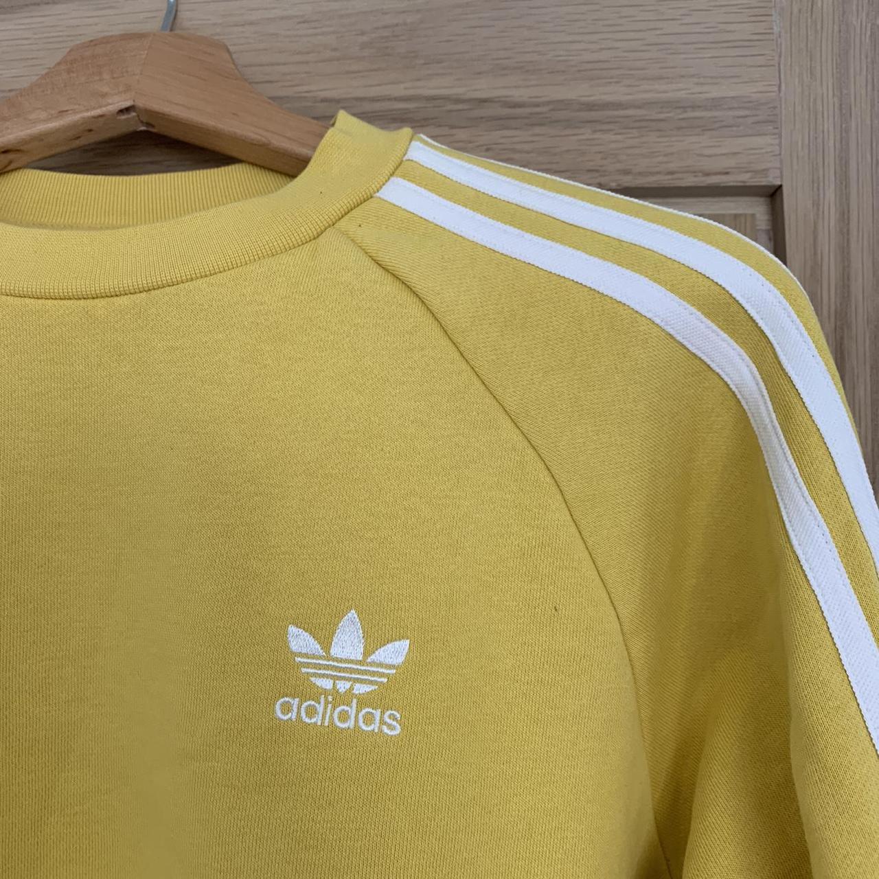 Adidas originals yellow oversized sweatshirt - never... - Depop