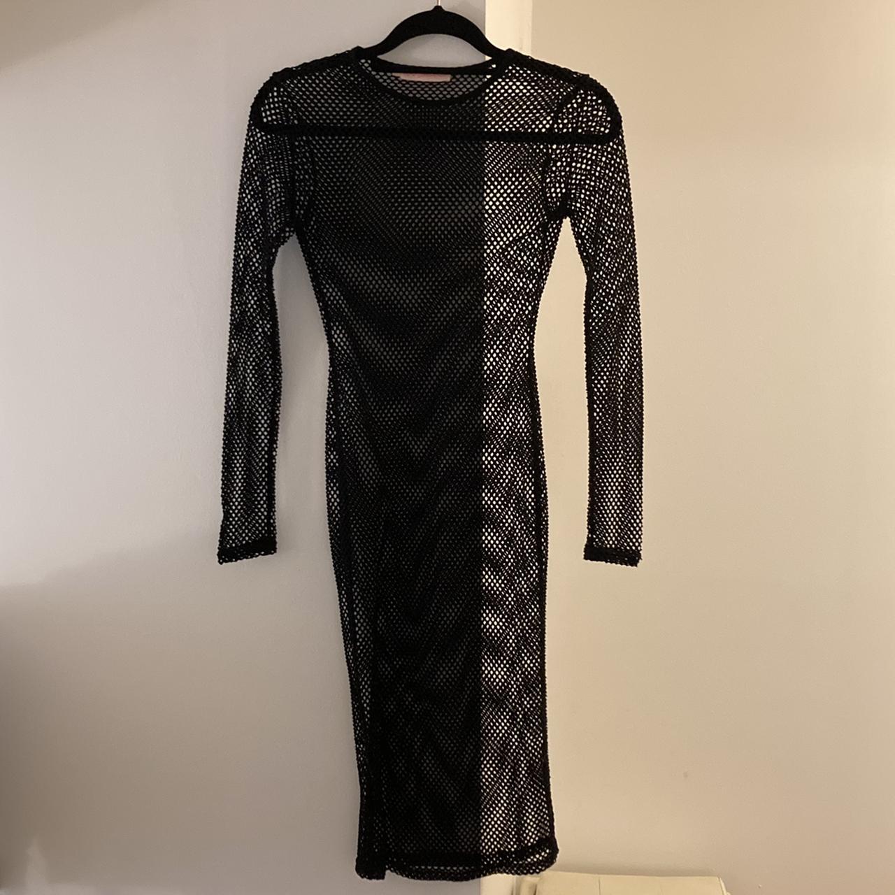 Black fishnet dress 💥 midi length 💥 oh my... - Depop