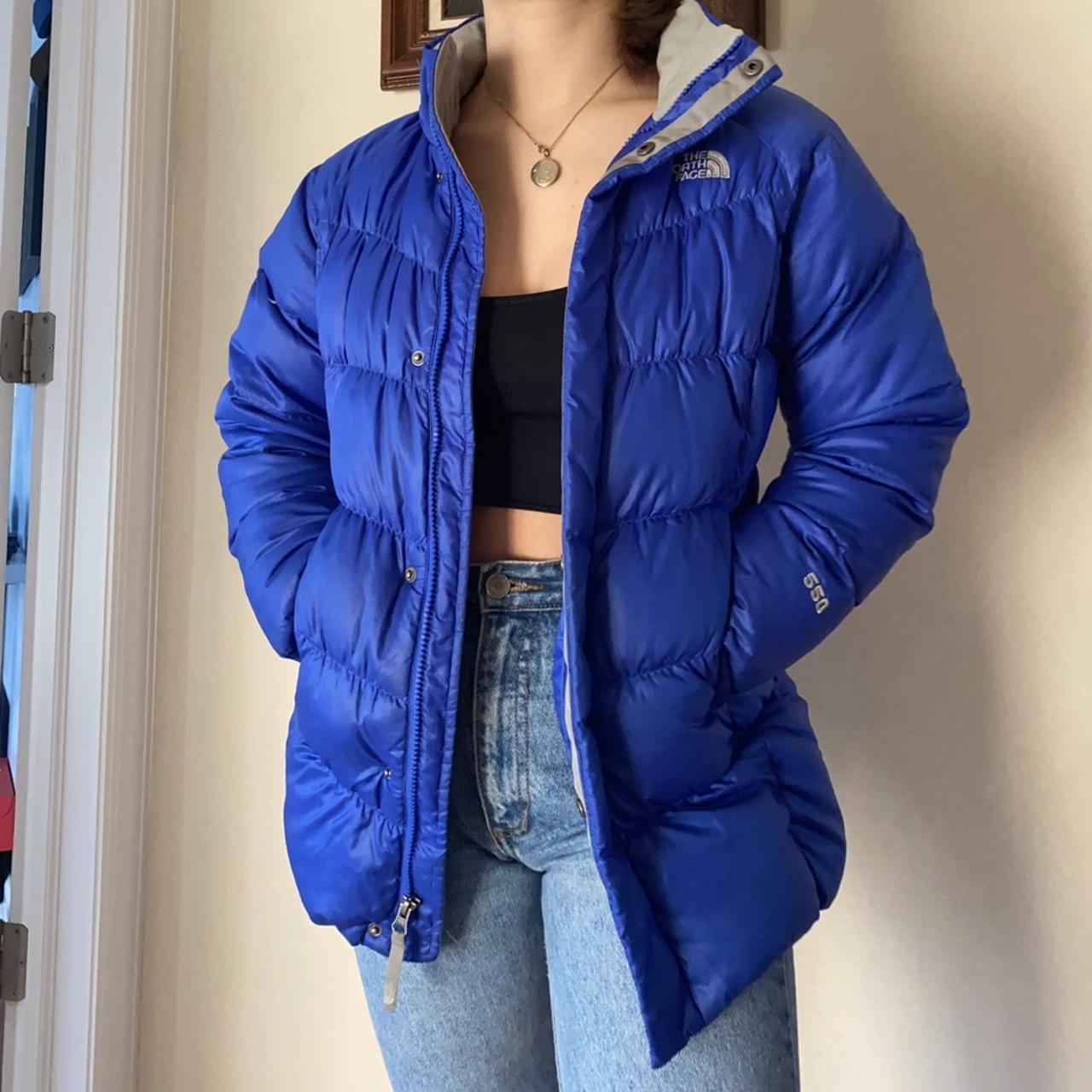 Royal blue shop north face jacket