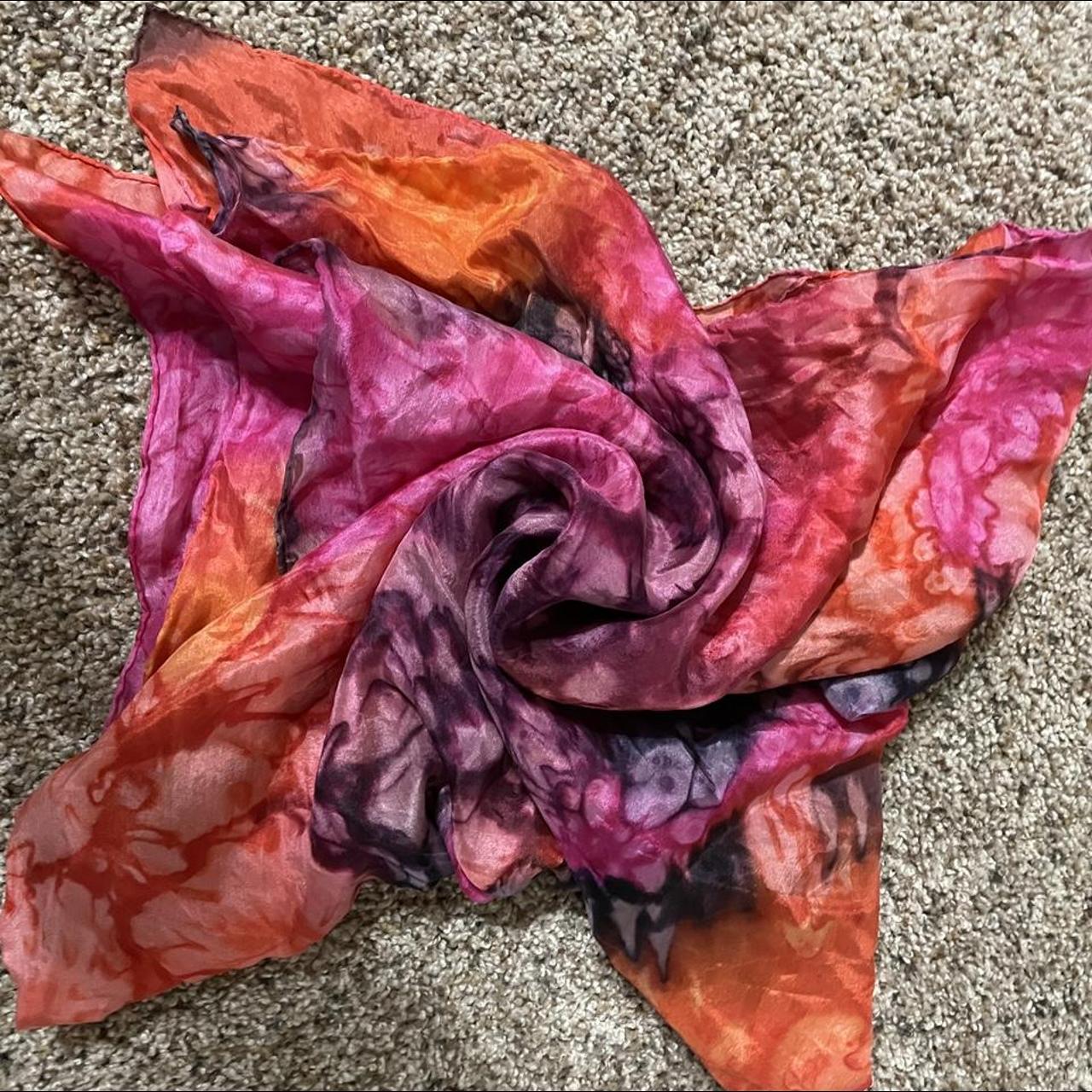 Women's Pink and Orange Scarfwraps Depop