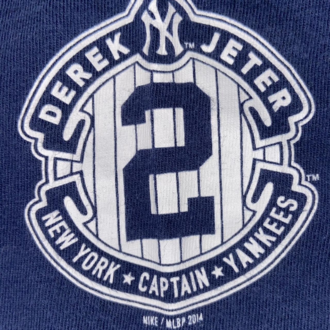 MENS NAVY BLUE WHITE NIKE DEREK JETER JERSEY YANKEES - Depop