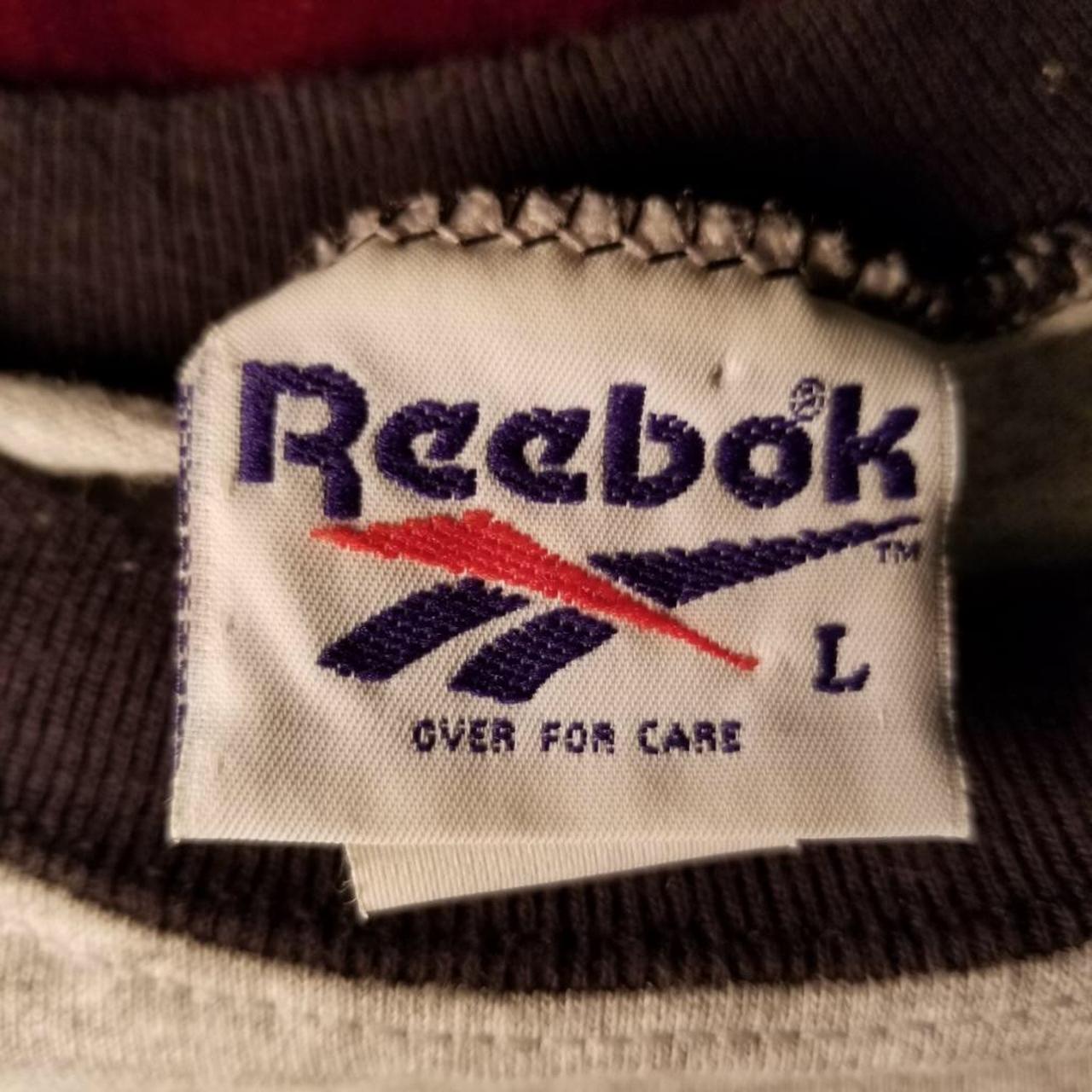 Vintage Made in USA Reebok Center Logo T-Shirt.... - Depop
