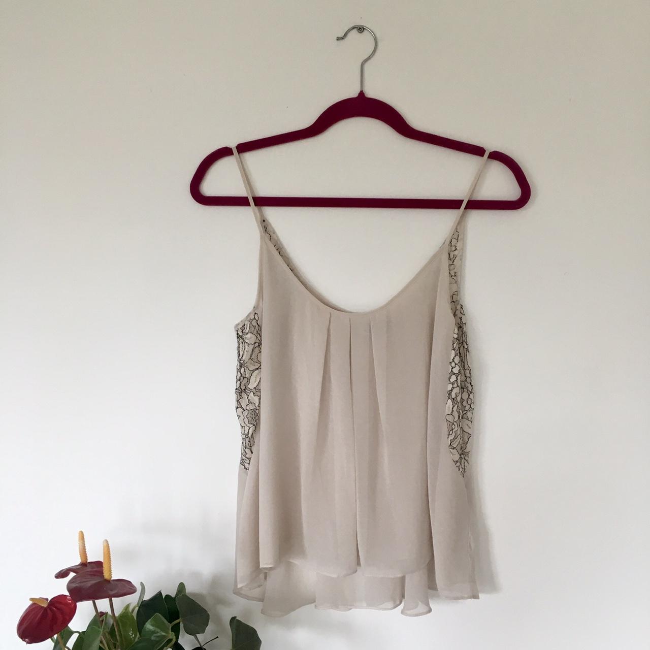 Cream Lace Double Layered Vest Top