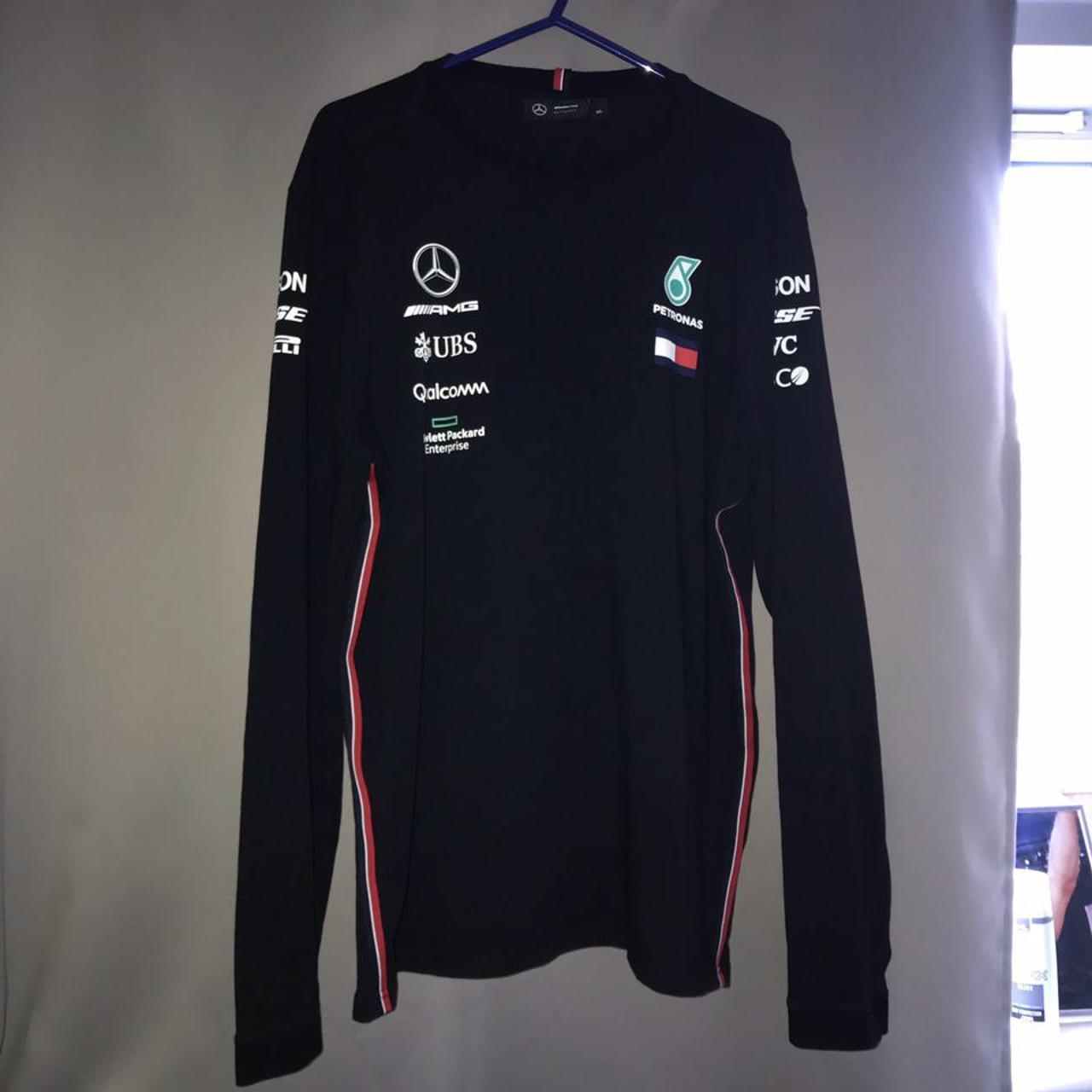 Mercedes t shirt F1 formula 1 one long sleeve... - Depop