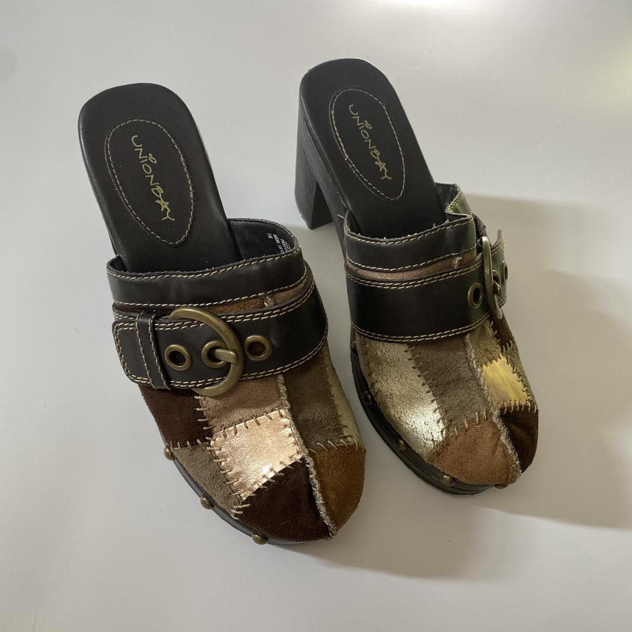 Union Bay Women's Brown and Gold Clogs (2)