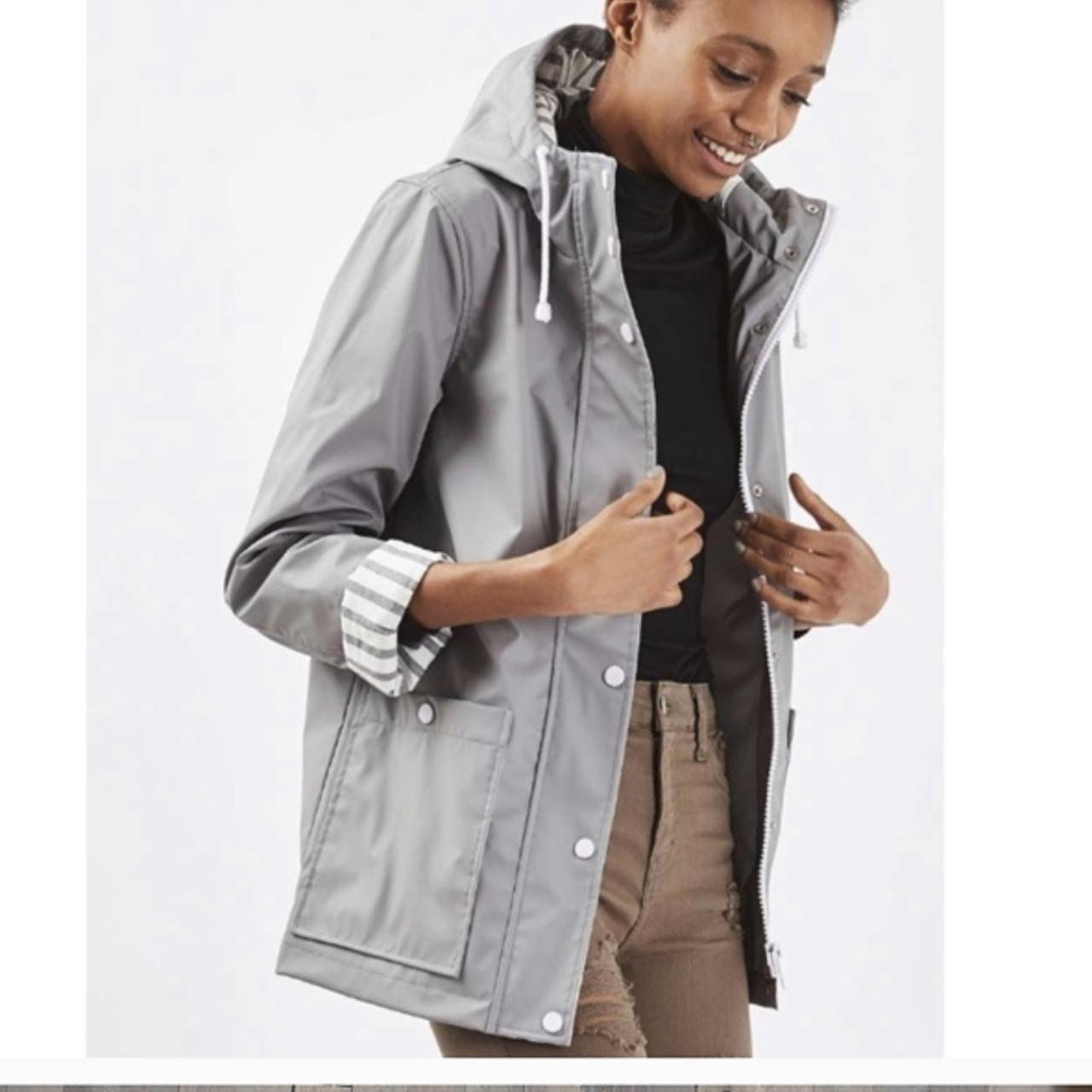 womens grey rain coat