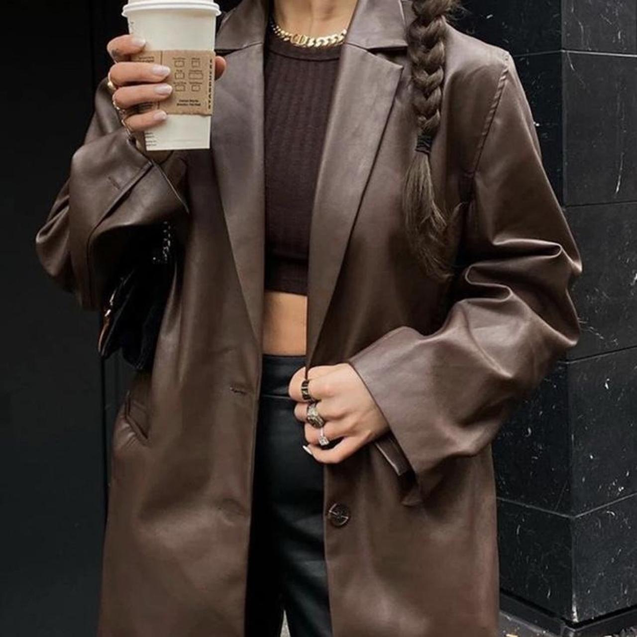 motel rocks leather blazer