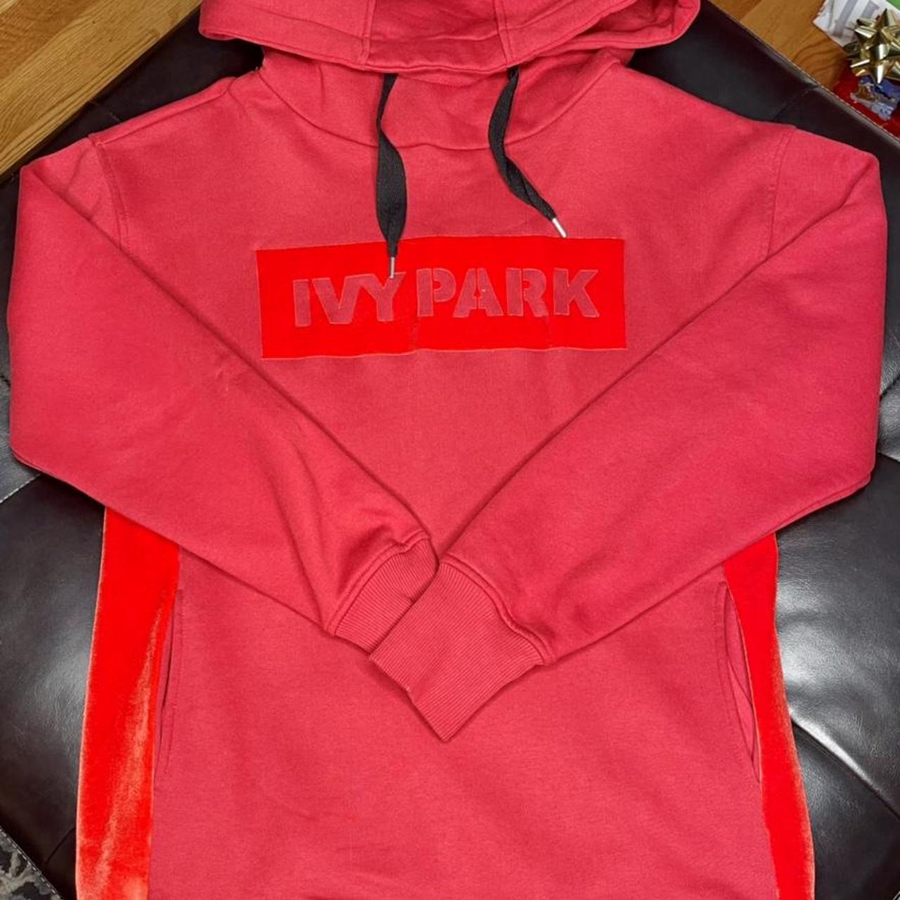 Beyonce s Ivy Park Red Hooded Sweater Dress