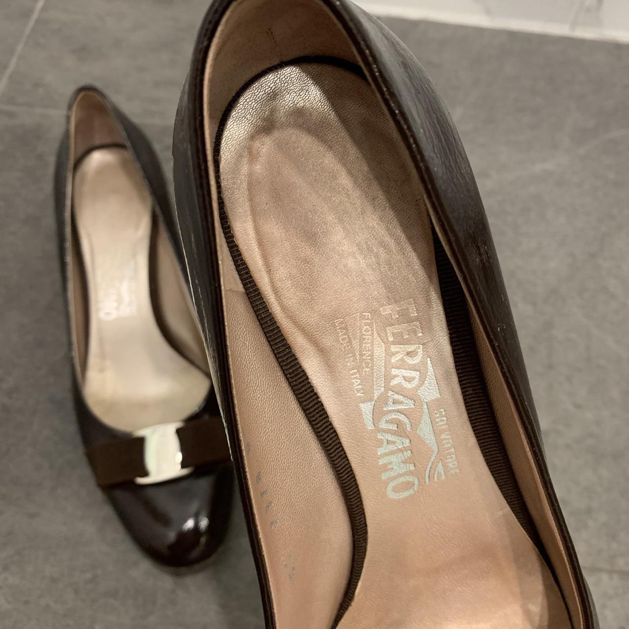 white leather block heel