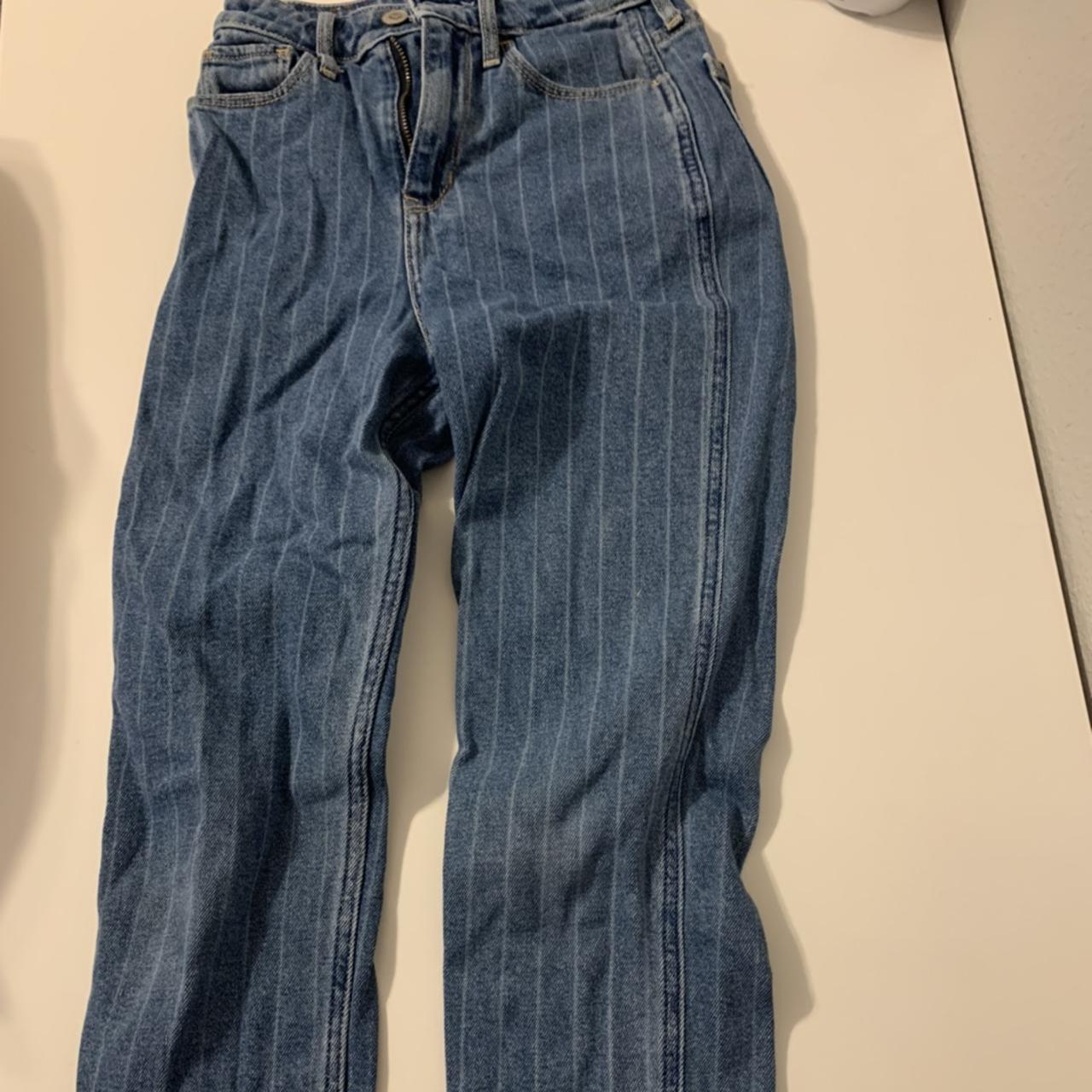 Hollister striped shop mom jeans