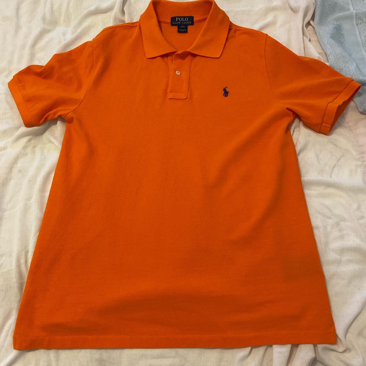 Orange Ralph Lauren polo shirt listed as kids large... - Depop