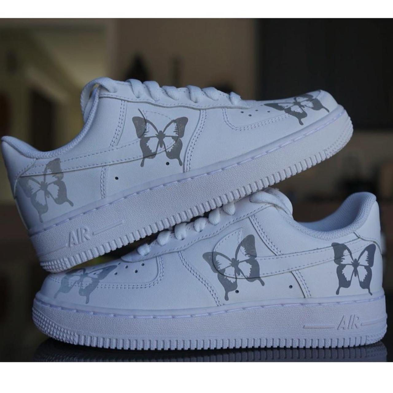 custom air force 1 reflective butterfly