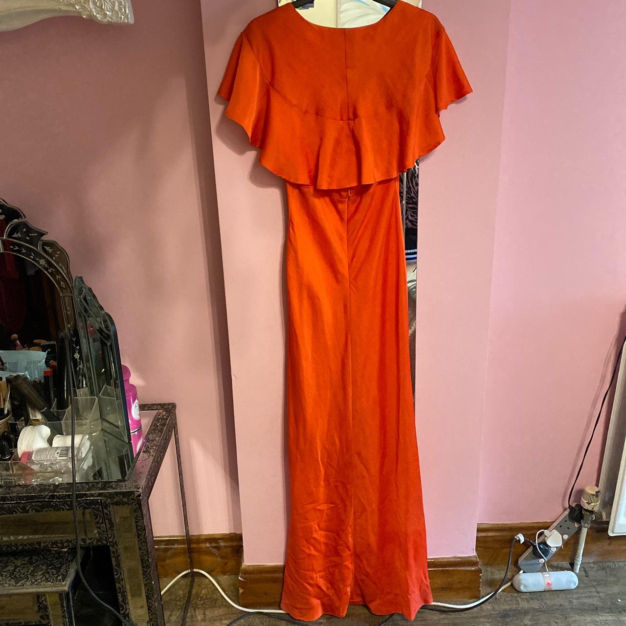 Topshop orange hot sale satin dress