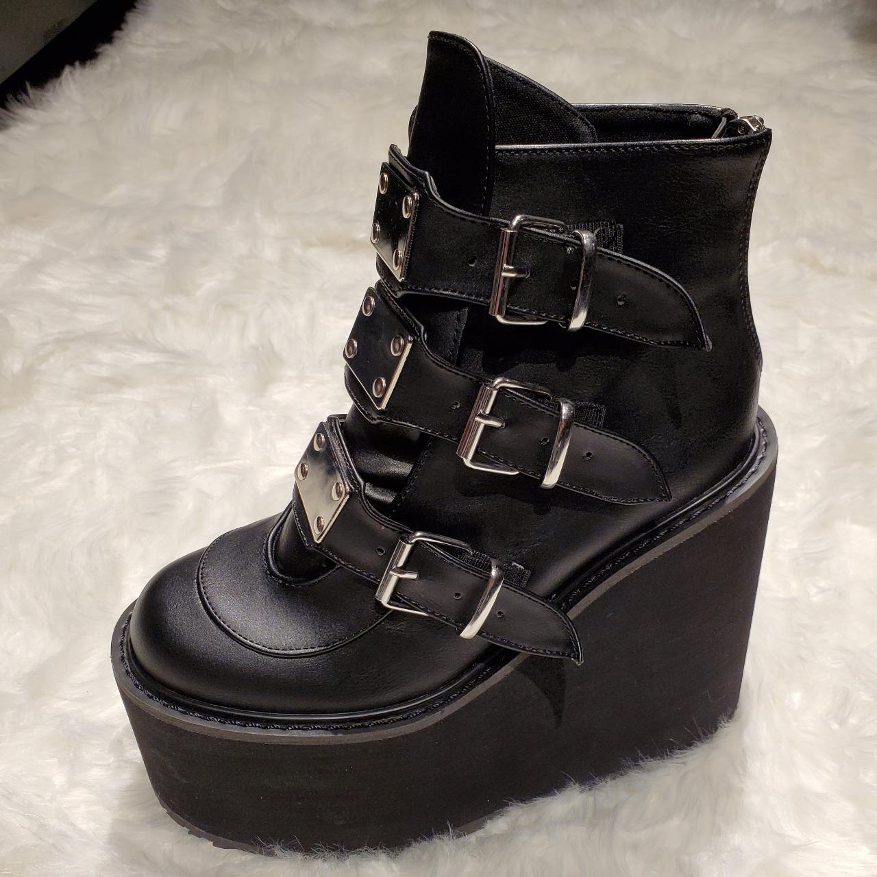 Demonia Swing-105 in black vegan leather. Add some - Depop