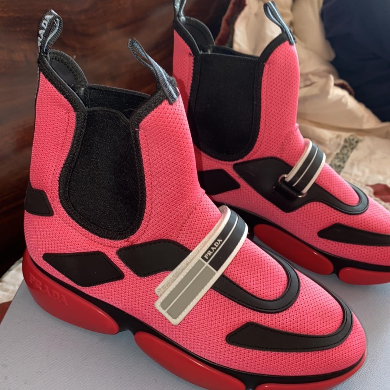 pink prada high tops