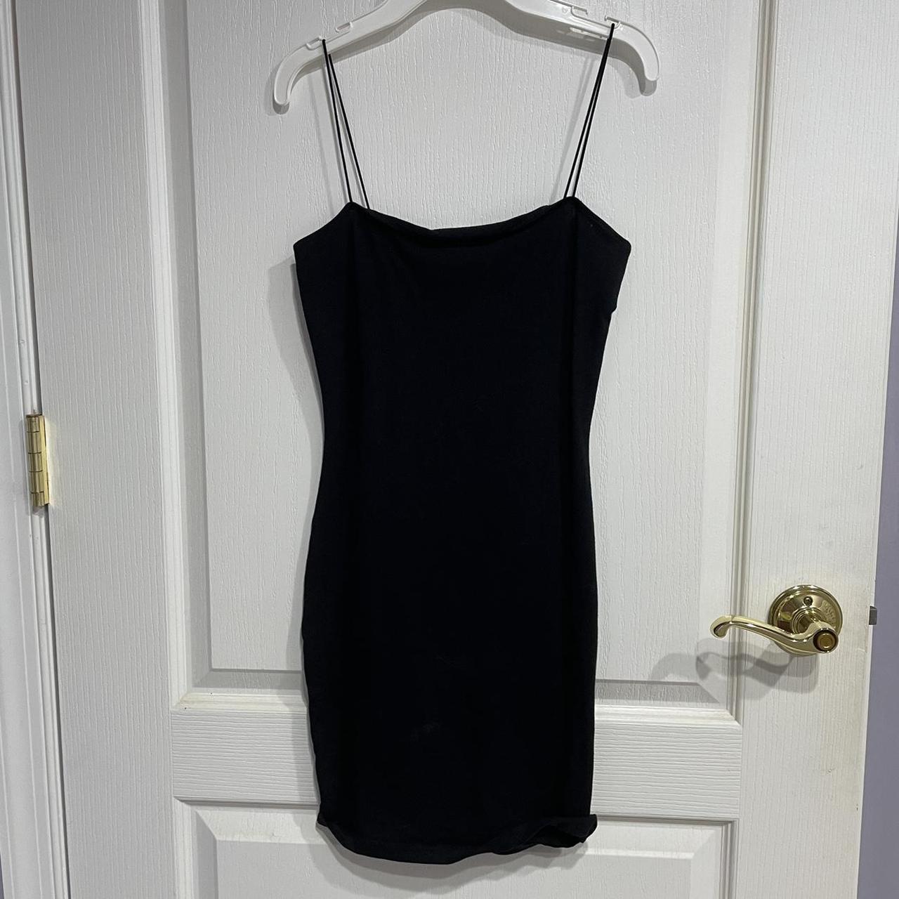 GARAGE BLACK BODYCON DRESS WITH STRAPS • size XS •... - Depop