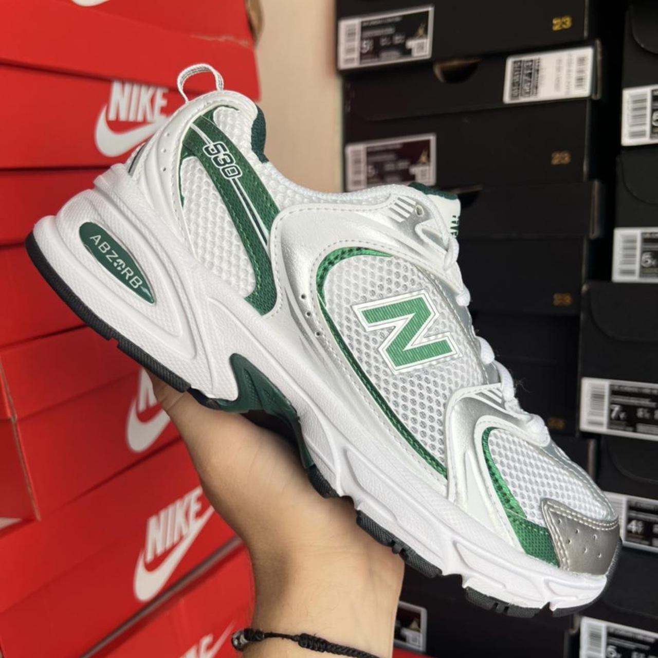 New Balance Women's Green And White Trainers 