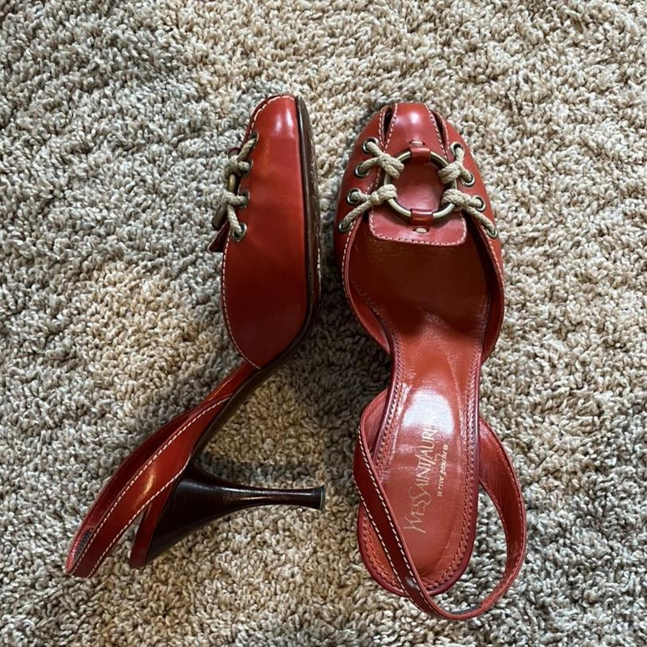 VINTAGE RED YSL HEELS gorgeous red orange y YSL Depop